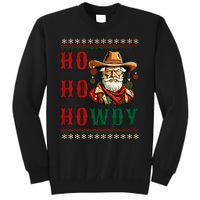 Ho Ho Howdy Ugly Christmas Sweater Style Cowboy Santa Tall Sweatshirt