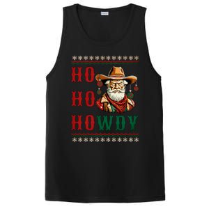 Ho Ho Howdy Ugly Christmas Sweater Style Cowboy Santa PosiCharge Competitor Tank