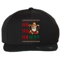 Ho Ho Howdy Ugly Christmas Sweater Style Cowboy Santa Wool Snapback Cap