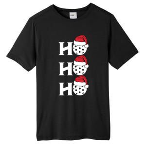 Ho Ho Ho Funny Christmas Pickleball Santa Claus Hat Meme Meaningful Gift Tall Fusion ChromaSoft Performance T-Shirt