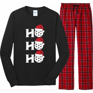 Ho Ho Ho Funny Christmas Pickleball Santa Claus Hat Meme Meaningful Gift Long Sleeve Pajama Set