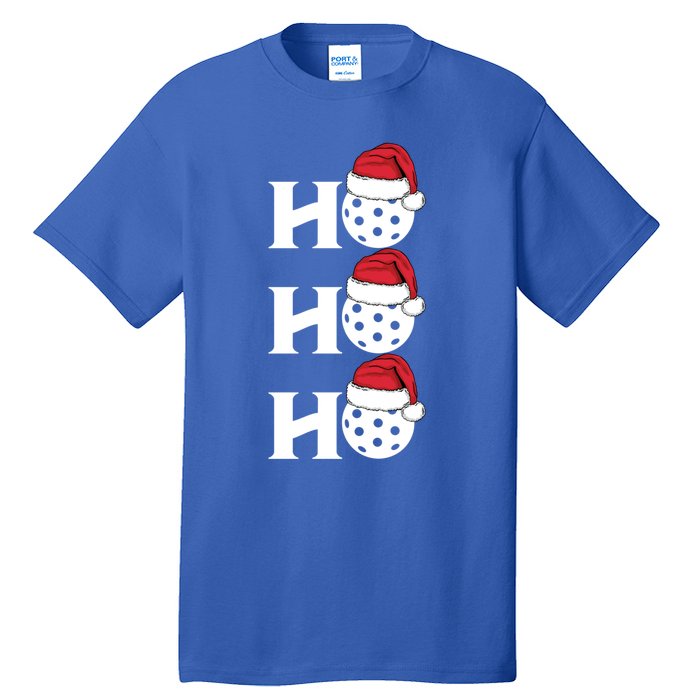 Ho Ho Ho Funny Christmas Pickleball Santa Claus Hat Meme Meaningful Gift Tall T-Shirt