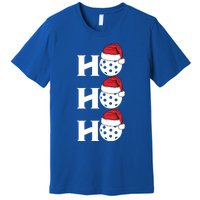 Ho Ho Ho Funny Christmas Pickleball Santa Claus Hat Meme Meaningful Gift Premium T-Shirt