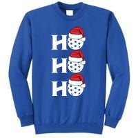 Ho Ho Ho Funny Christmas Pickleball Santa Claus Hat Meme Meaningful Gift Tall Sweatshirt