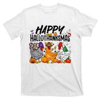 Happy HalloThanksMas Halloween Thanksgiving Xmas Chicken T-Shirt