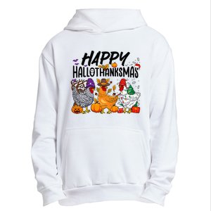 Happy HalloThanksMas Halloween Thanksgiving Xmas Chicken Urban Pullover Hoodie