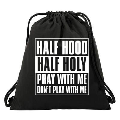 Half Hood Half Holy Classic Advisory Style Design Cute Gift Drawstring Bag