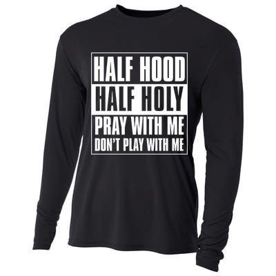 Half Hood Half Holy Classic Advisory Style Design Cute Gift Cooling Performance Long Sleeve Crew