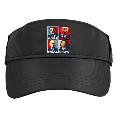 Hope Hate Heal Grow 2024 Vintage Adult Drive Performance Visor