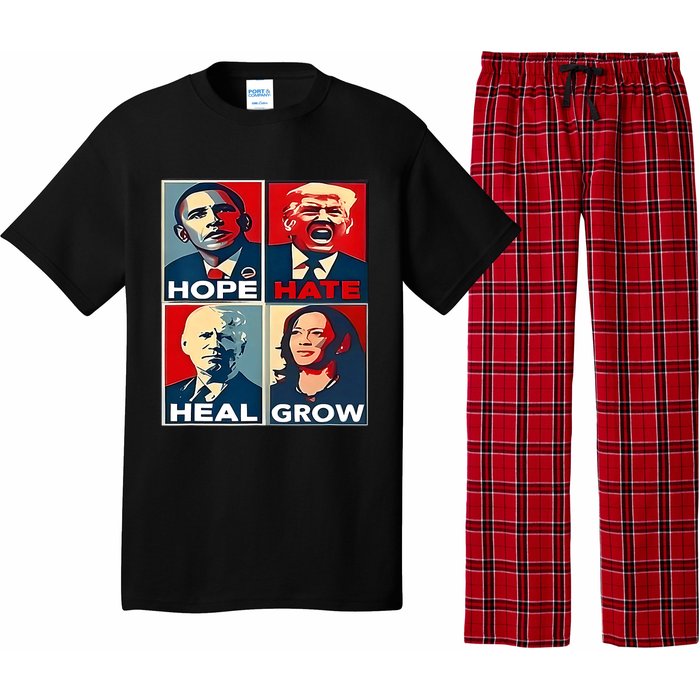 Hope Hate Heal Grow 2024 Vintage Pajama Set