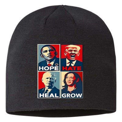 Hope Hate Heal Grow 2024 Vintage Sustainable Beanie