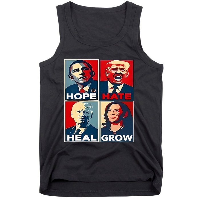 Hope Hate Heal Grow 2024 Vintage Tank Top