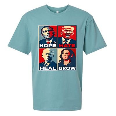 Hope Hate Heal Grow 2024 Vintage Sueded Cloud Jersey T-Shirt