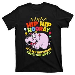 Hip Hip Hooray Its My Birthday Fritz The Hippo T-Shirt