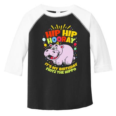 Hip Hip Hooray Its My Birthday Fritz The Hippo Toddler Fine Jersey T-Shirt