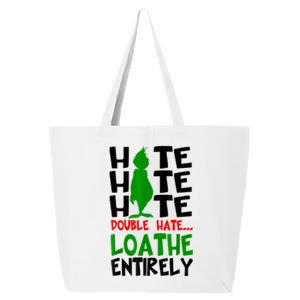 Hate Hate Hate Double Hate Loathe Entirely Christmas 25L Jumbo Tote