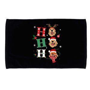 Ho Ho Ho Retrievers Golden Xmas Outfit Christmas Costume  Microfiber Hand Towel