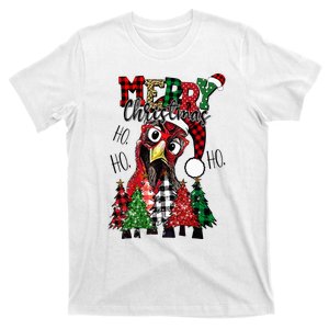 HO HO HO Merry Christmas Chicken lover Farmer Xmas Tree T-Shirt