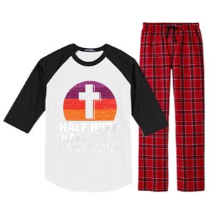 Half Hood Half Holy For A Christian Pray With Me Fan Gift Raglan Sleeve Pajama Set