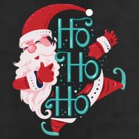 Ho Ho Ho Dabbing Santa 7 Panel Mesh Trucker Snapback Hat