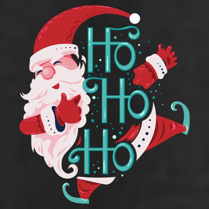 Ho Ho Ho Dabbing Santa 7 Panel Mesh Trucker Snapback Hat