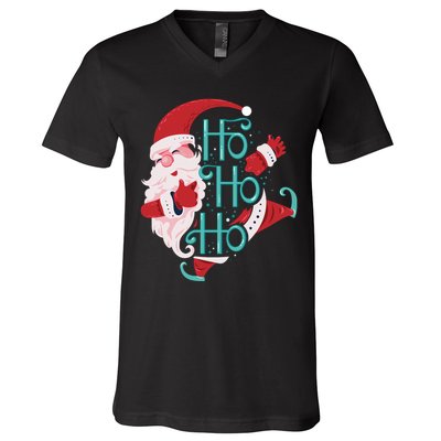 Ho Ho Ho Dabbing Santa V-Neck T-Shirt