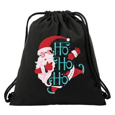 Ho Ho Ho Dabbing Santa Drawstring Bag