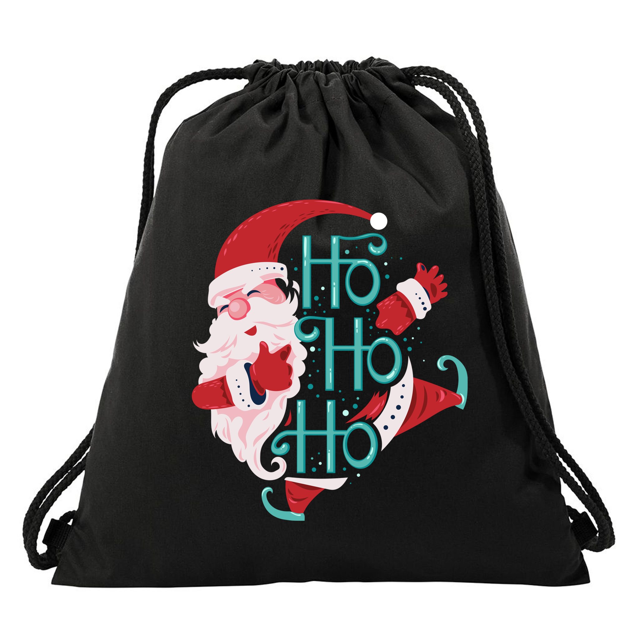 Ho Ho Ho Dabbing Santa Drawstring Bag