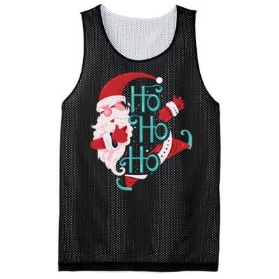 Ho Ho Ho Dabbing Santa Mesh Reversible Basketball Jersey Tank