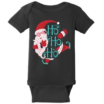 Ho Ho Ho Dabbing Santa Baby Bodysuit