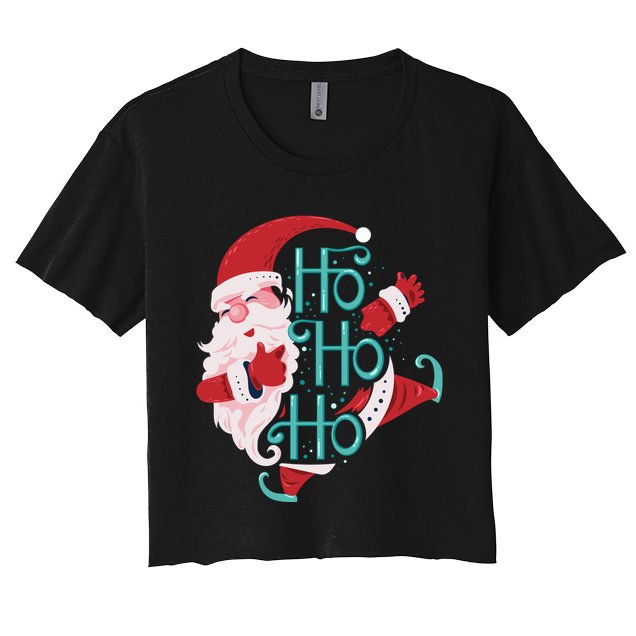 Ho Ho Ho Dabbing Santa Crop Top