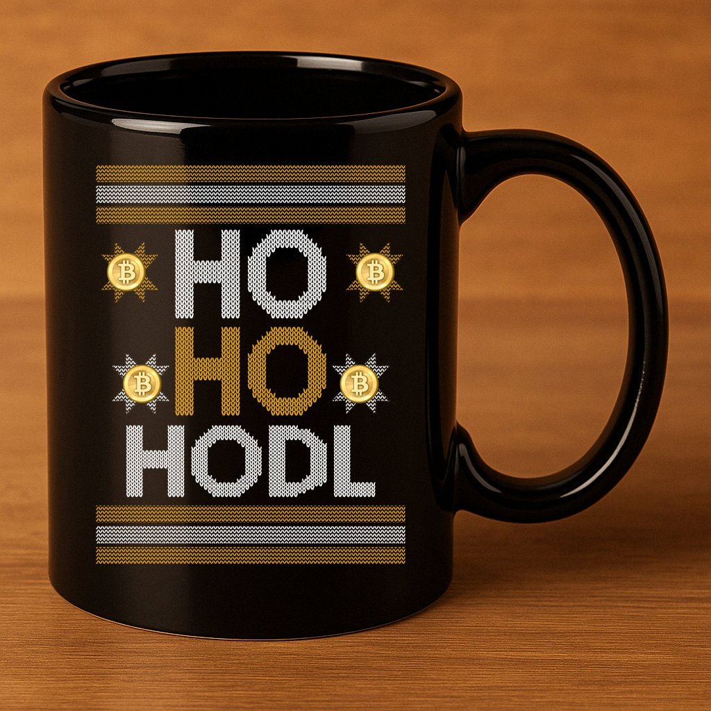 Ho Ho Hodl Crypto Currency Ugly Christmas 11oz C Handle Ceramic Mug
