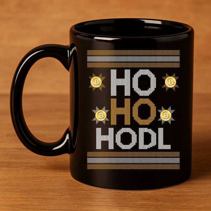 Ho Ho Hodl Crypto Currency Ugly Christmas 11oz C Handle Ceramic Mug