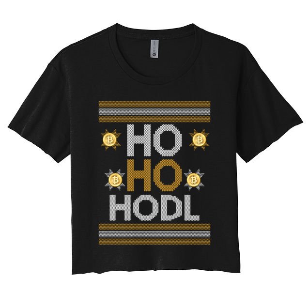 Ho Ho Hodl Crypto Currency Ugly Christmas Crop Top
