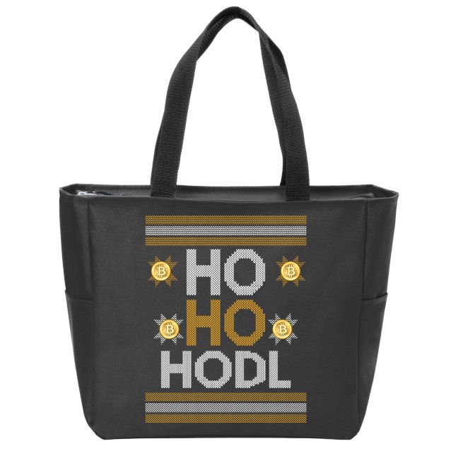 Ho Ho Hodl Crypto Currency Ugly Christmas Zip Tote Bag