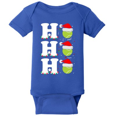 Ho Ho Ho Christmas Tennis Balls Santa's Hat Xmas Tennis Fan Gift Baby Bodysuit