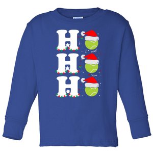 Ho Ho Ho Christmas Tennis Balls Santa's Hat Xmas Tennis Fan Gift Toddler Long Sleeve Shirt