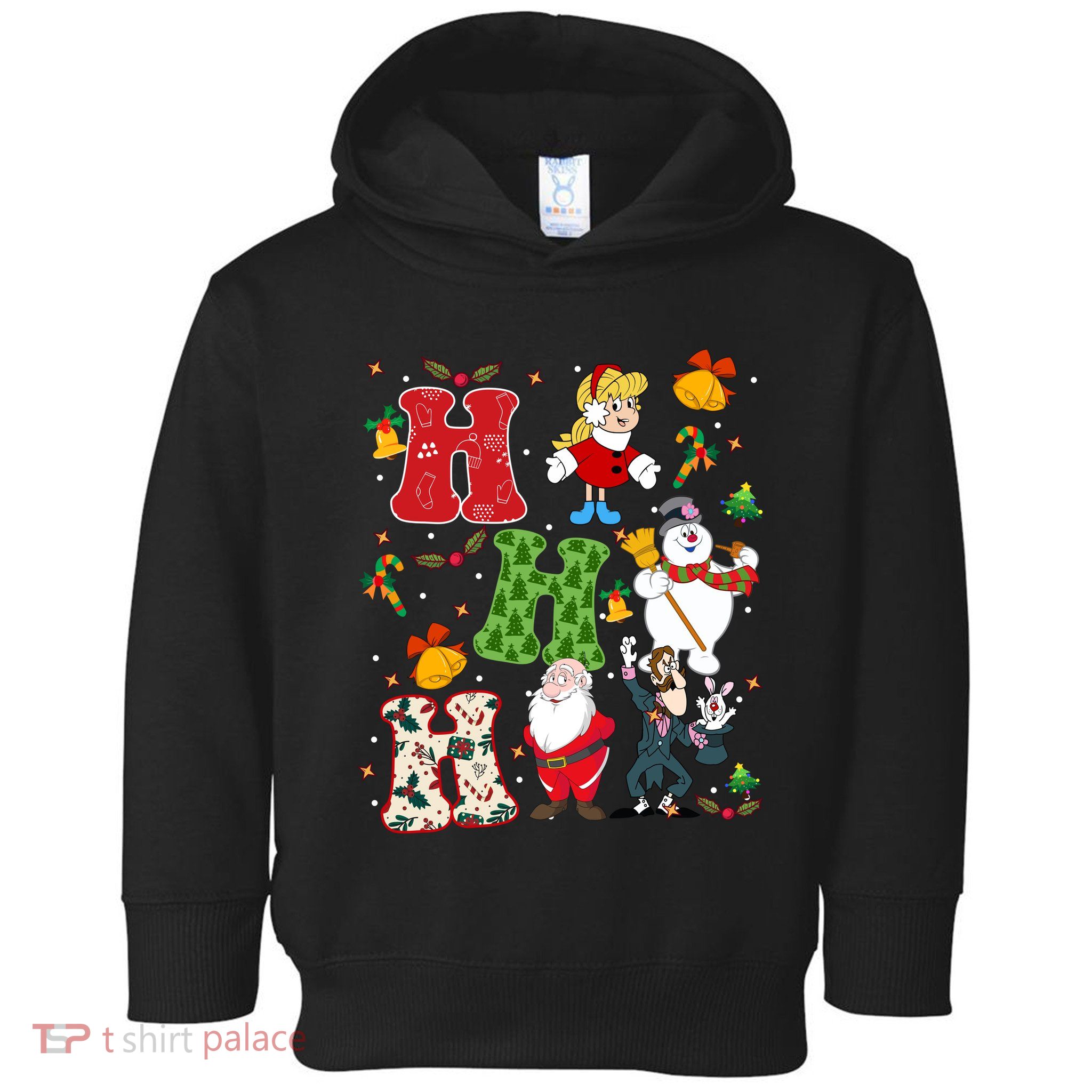 Ho Ho Ho Frosty Snowman Frosty Snowman Christmas Lights Toddler Hoodie