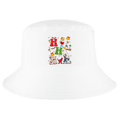 Ho Ho Ho Frosty Snowman Frosty Snowman Christmas Lights Cool Comfort Performance Bucket Hat