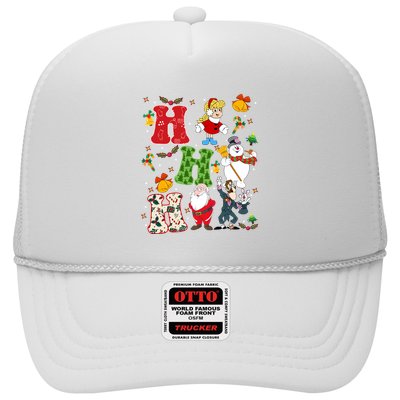 Ho Ho Ho Frosty Snowman Frosty Snowman Christmas Lights Trucker Hat