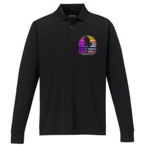 Half Hood Half Holy Pray With Me Don't Play With Me Gift Performance Long Sleeve Polo