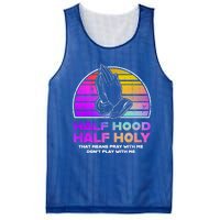 Half Hood Half Holy Pray With Me Don't Play With Me Gift Mesh Reversible Basketball Jersey Tank