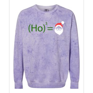 Ho Ho Ho Cubed Equals Santa Geeky Math Christmas Gift Colorblast Crewneck Sweatshirt