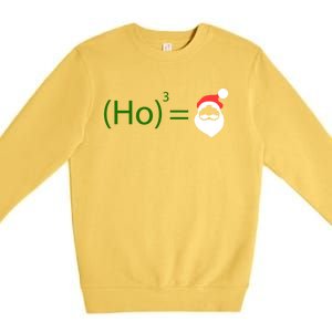 Ho Ho Ho Cubed Equals Santa Geeky Math Christmas Gift Premium Crewneck Sweatshirt