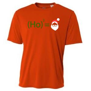 Ho Ho Ho Cubed Equals Santa Geeky Math Christmas Gift Cooling Performance Crew T-Shirt