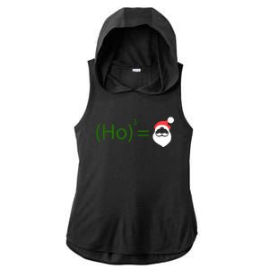 Ho Ho Ho Cubed Equals Santa Geeky Math Christmas Gift Ladies PosiCharge Tri-Blend Wicking Draft Hoodie Tank