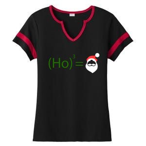 Ho Ho Ho Cubed Equals Santa Geeky Math Christmas Gift Ladies Halftime Notch Neck Tee