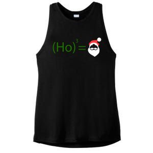 Ho Ho Ho Cubed Equals Santa Geeky Math Christmas Gift Ladies PosiCharge Tri-Blend Wicking Tank