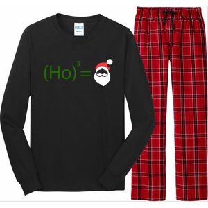 Ho Ho Ho Cubed Equals Santa Geeky Math Christmas Gift Long Sleeve Pajama Set