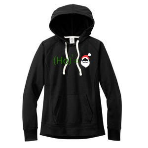 Ho Ho Ho Cubed Equals Santa Geeky Math Christmas Gift Women's Fleece Hoodie